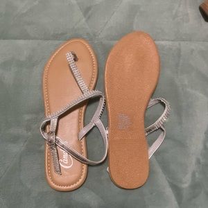 Candies Silver Sandals